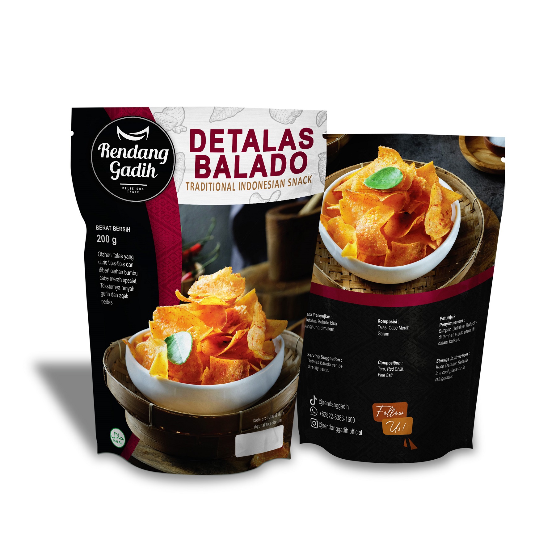 Rendang Gadih - Keripik Talas DETALAS 100g