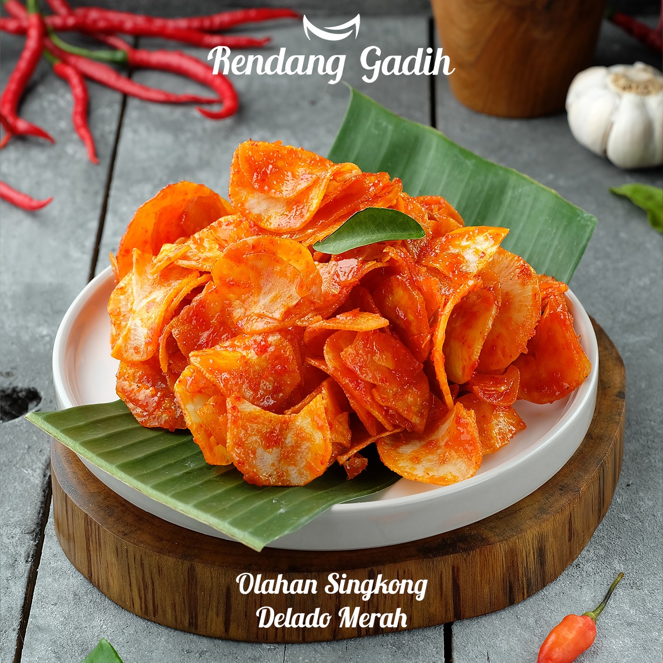 Rendang Gadih - Keripik Singkong Delado Merah 250 g