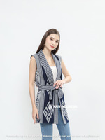 KIBS Vest Ressa Tenun Zola Biru Outer Wanita Kekinian