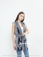 KIBS Vest Ressa Tenun Zola Biru Outer Wanita Kekinian
