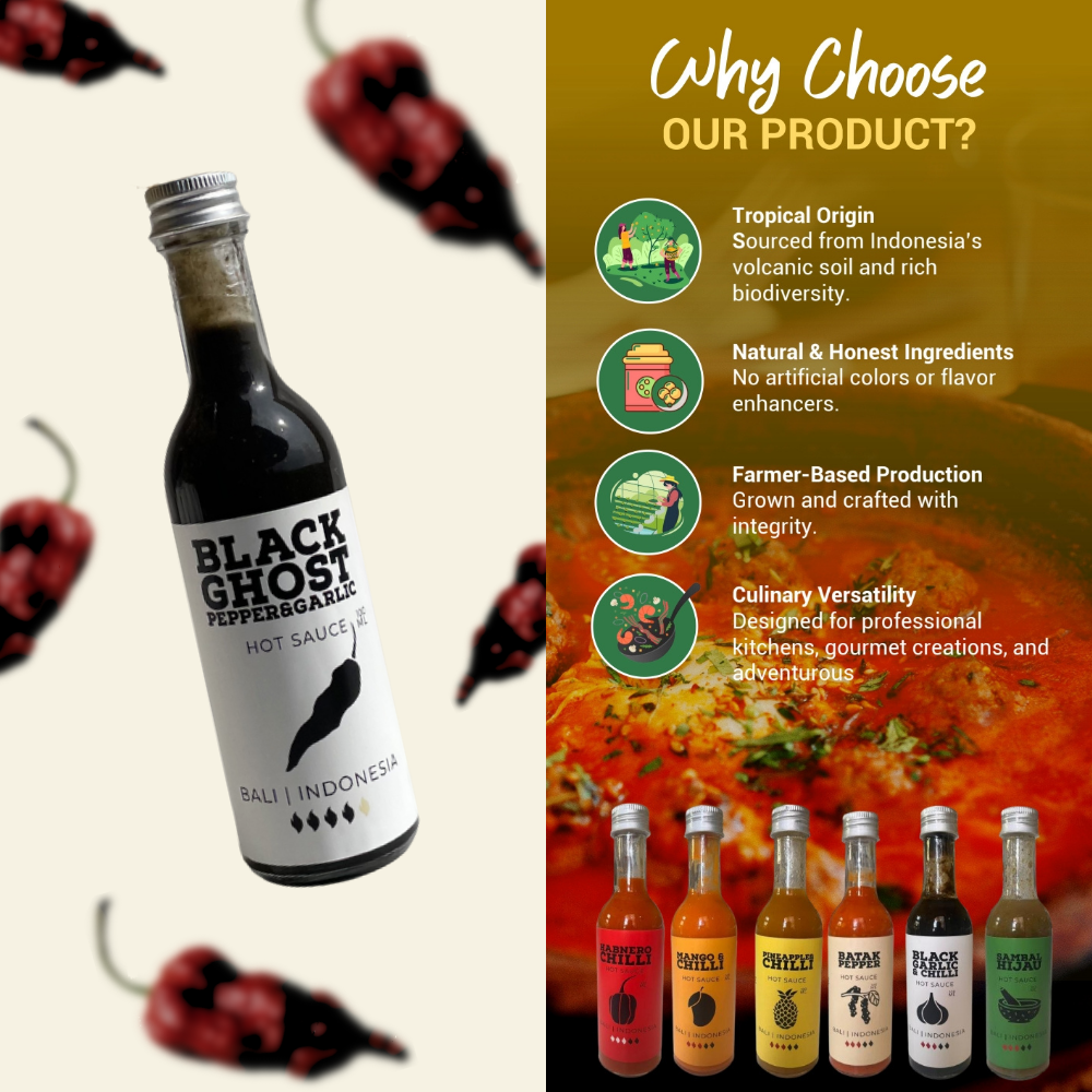 Black Ghost Pepper & Garlic Hot Sauce