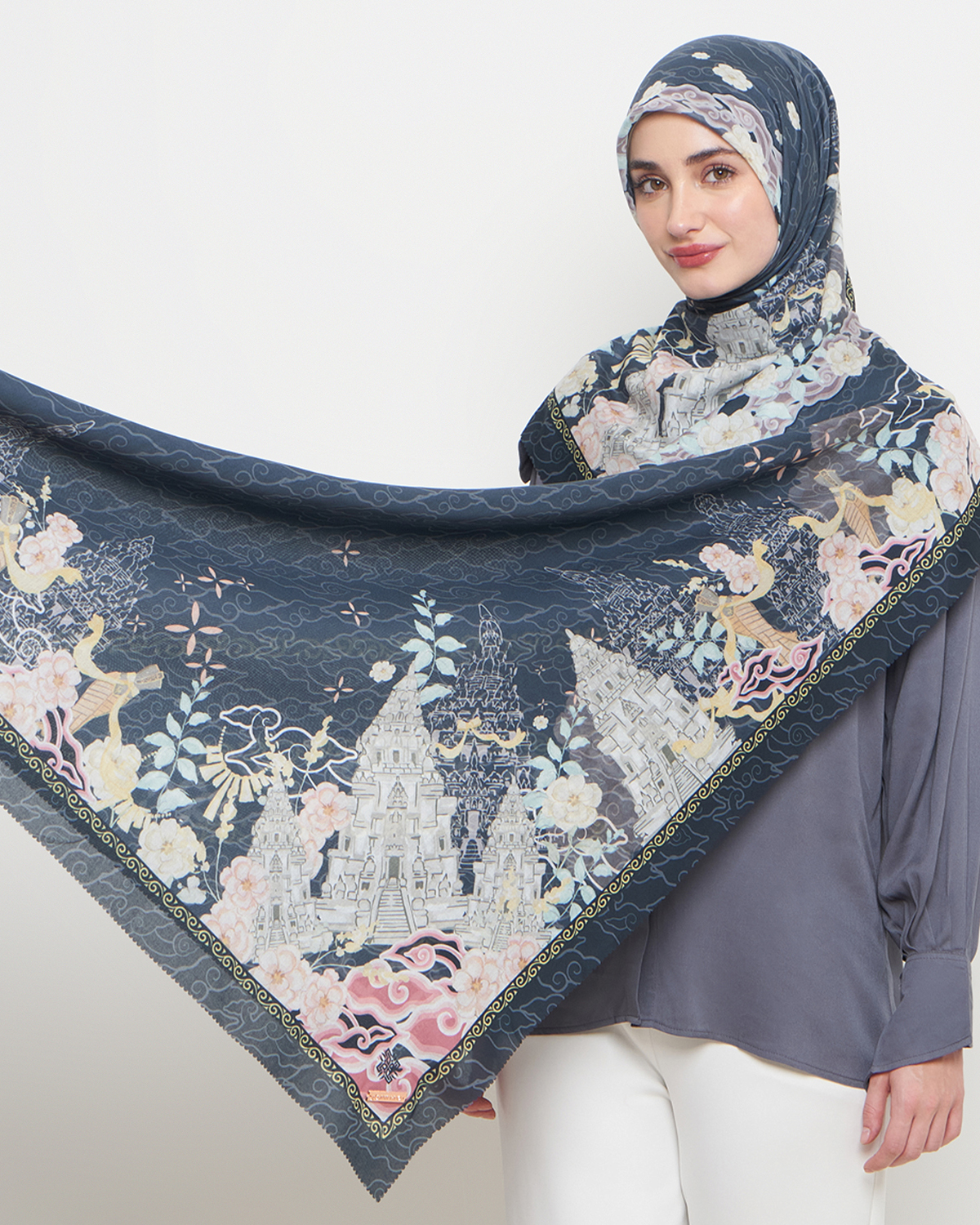 MIERTO Hijab Scarves Roro Jonggrang Series Hijab Premium Segi Empat Modis HJB03