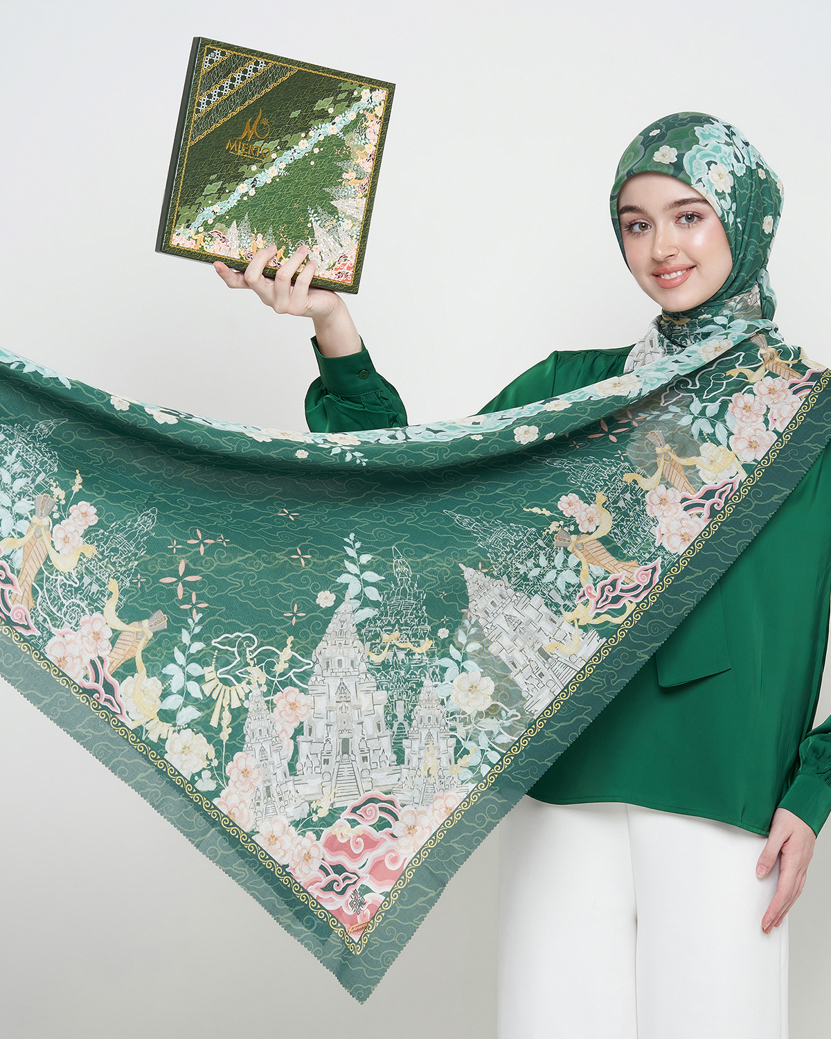 MIERTO Hijab Scarves Roro Jonggrang Series Hijab Premium Segi Empat Modis HJB03