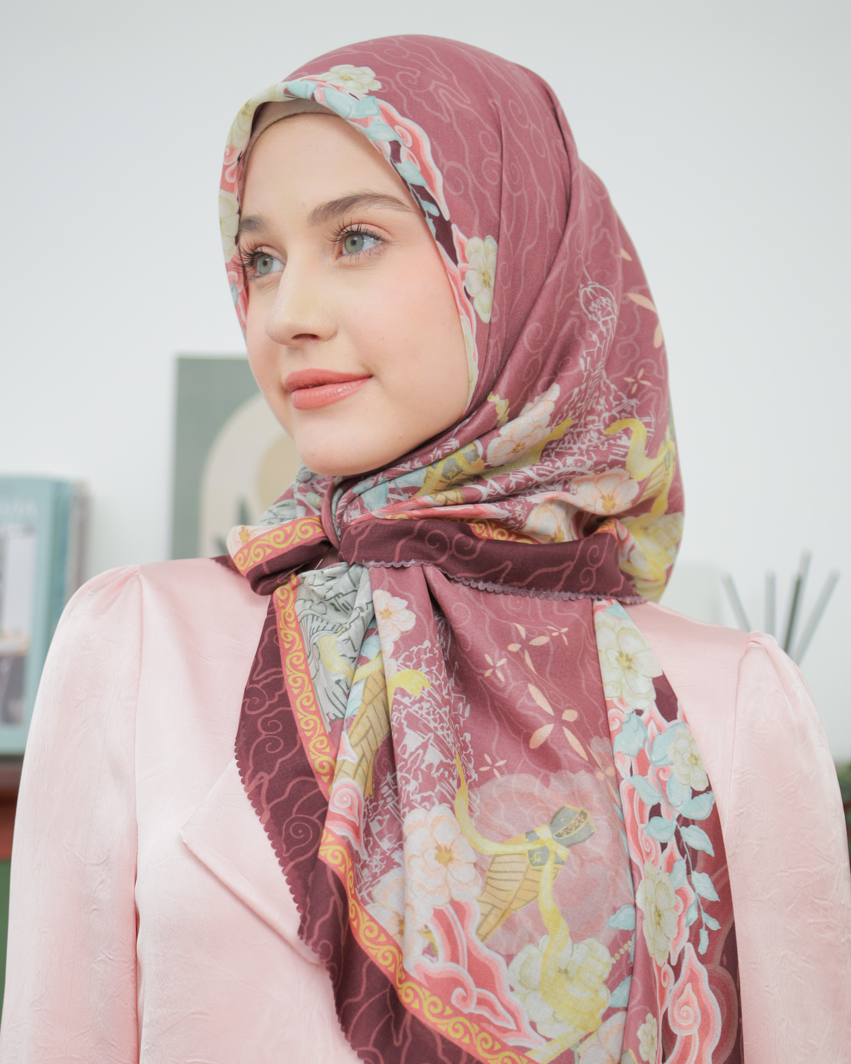 MIERTO Hijab Scarves Roro Jonggrang Series Hijab Premium Segi Empat Modis HJB03
