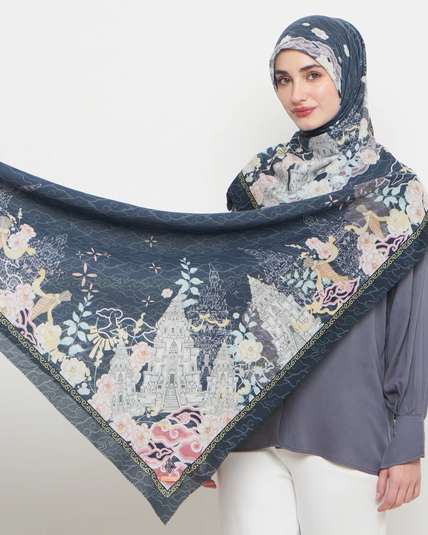 MIERTO Hijab Scarves Roro Jonggrang Series Hijab Premium Segi Empat Modis HJB03