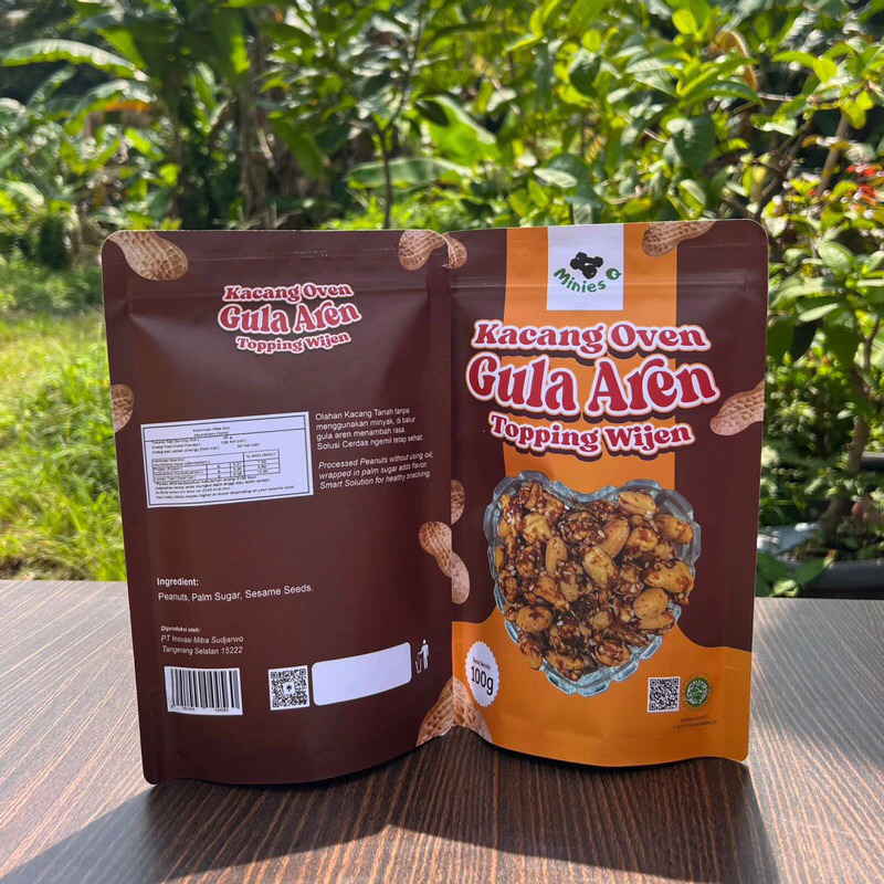 Kacang Oven Wijen MINIES Q Cemilan Sehat Healthy Snack Makanan Diet Sehat