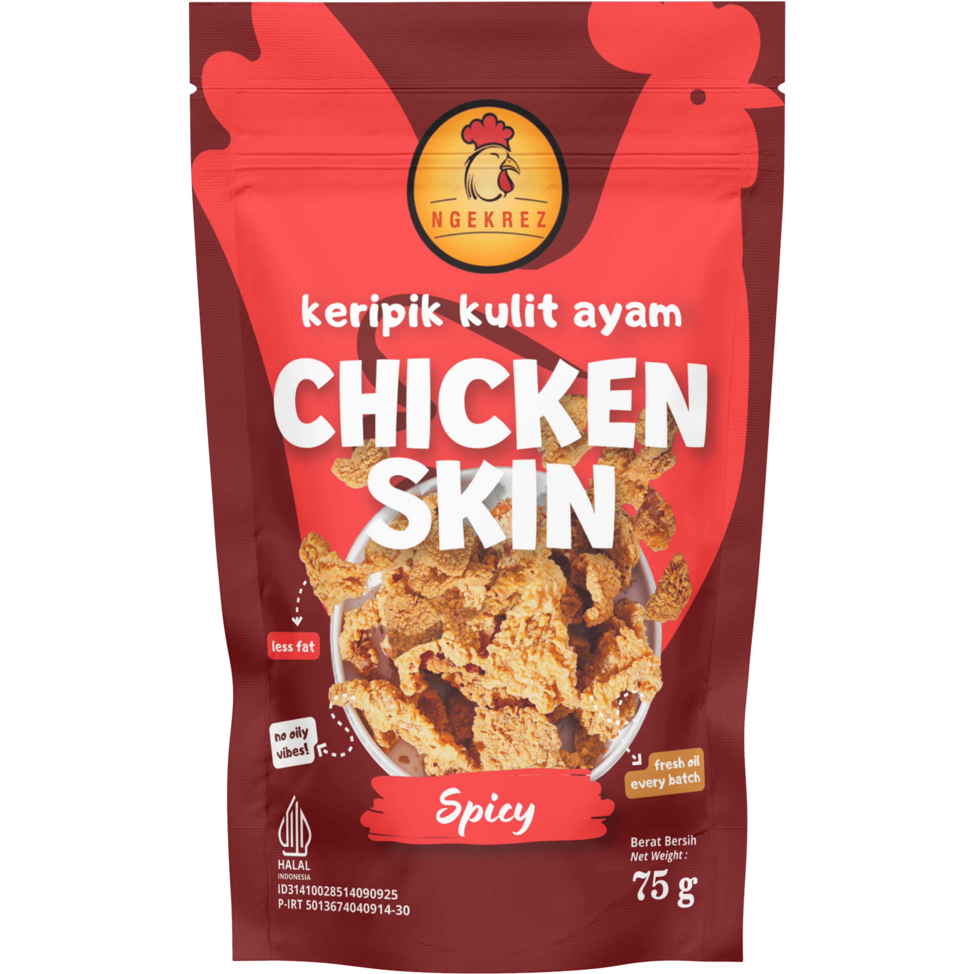 KERIPIK KULIT AYAM (CHICKEN SKIN) 75g