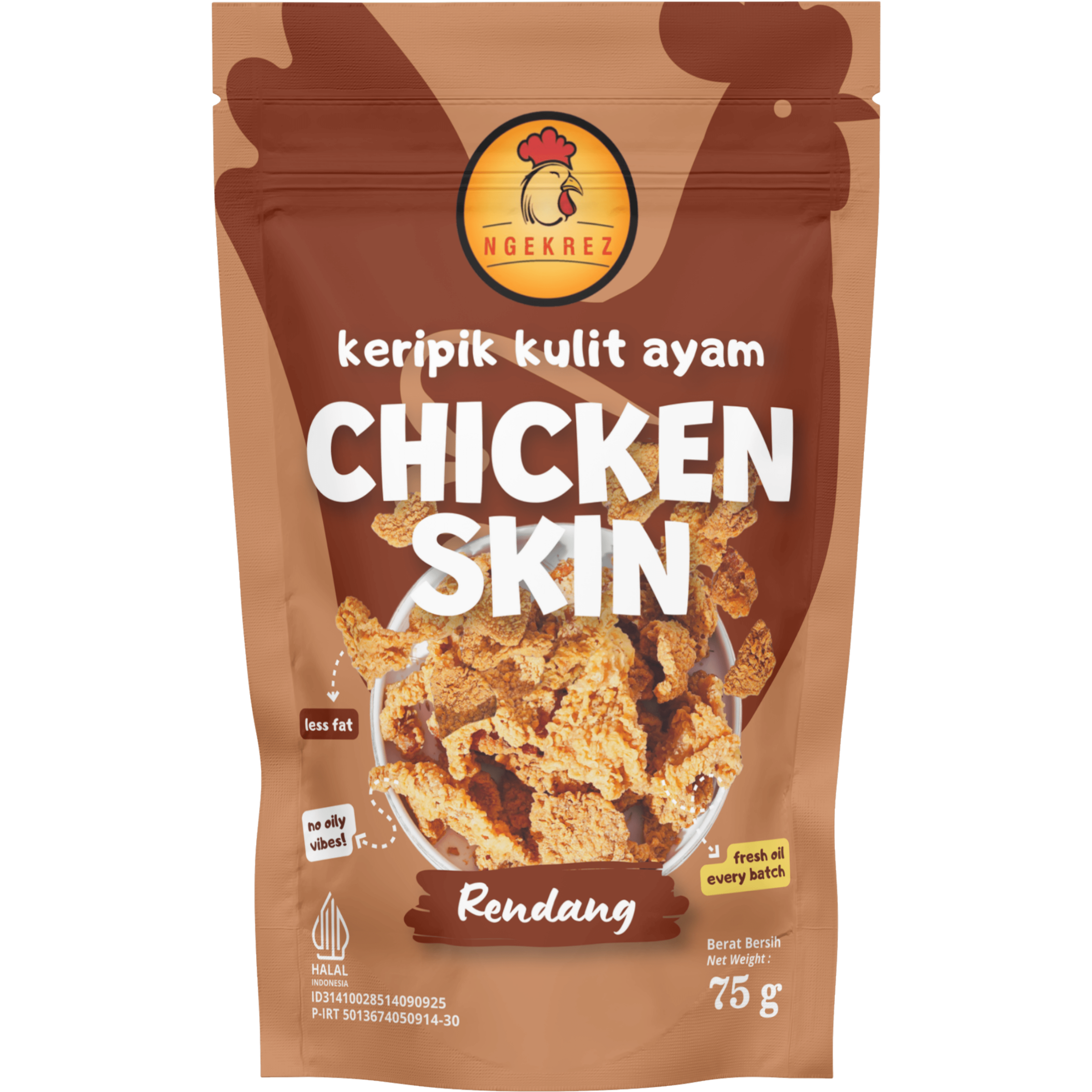 KERIPIK KULIT AYAM (CHICKEN SKIN) 75g