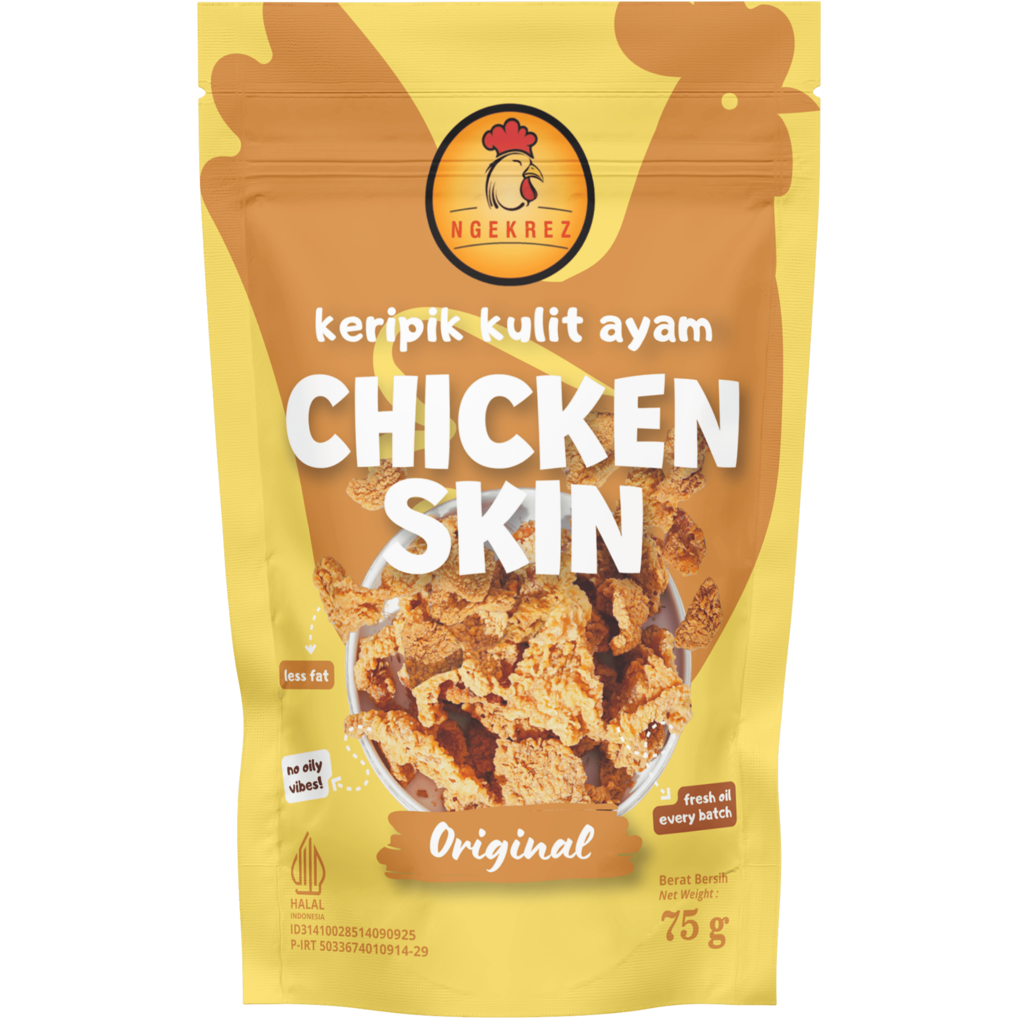 KERIPIK KULIT AYAM (CHICKEN SKIN) 75g