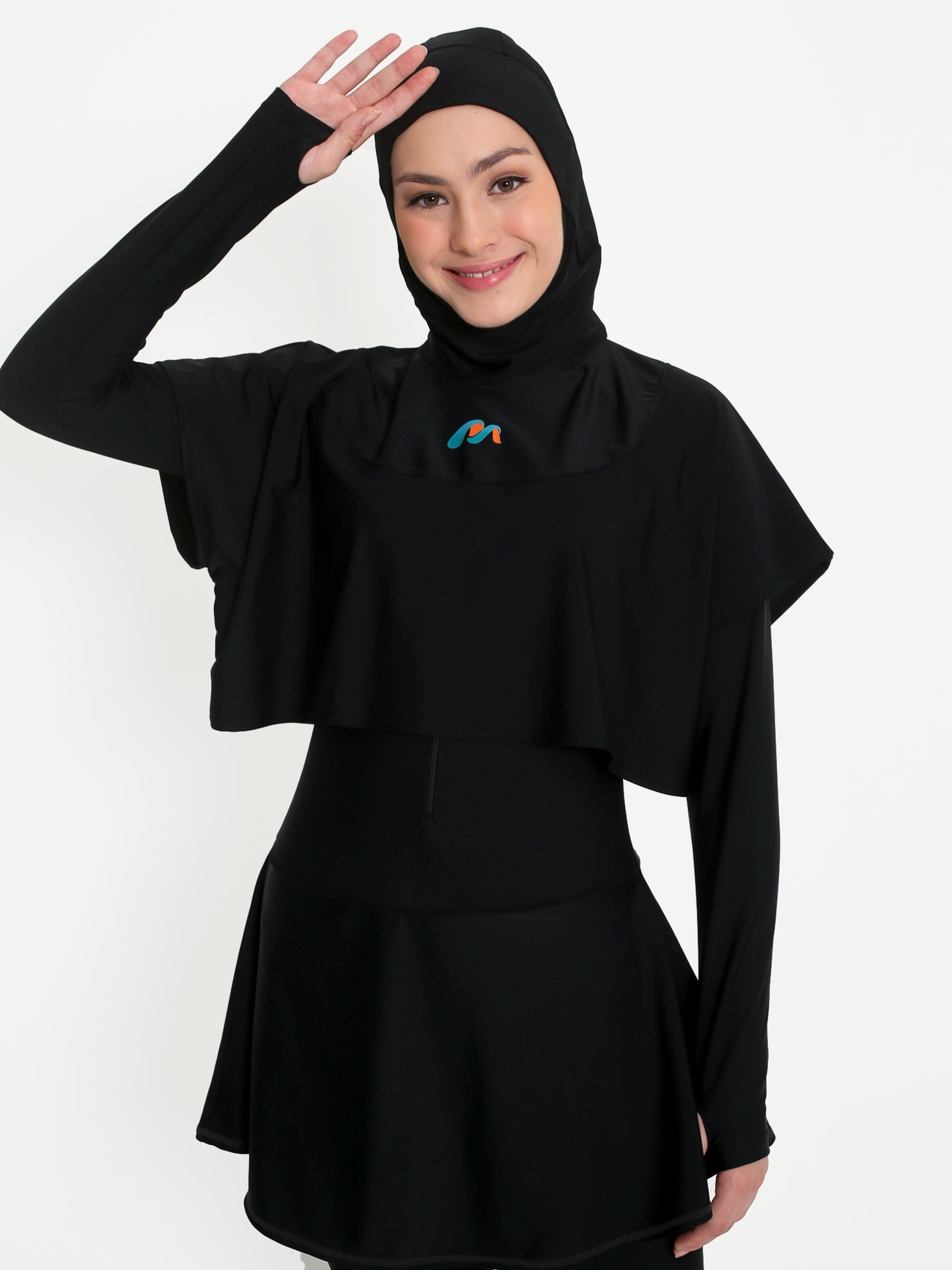 Medina Baju Renang Muslim Slim Fit Bolero All black