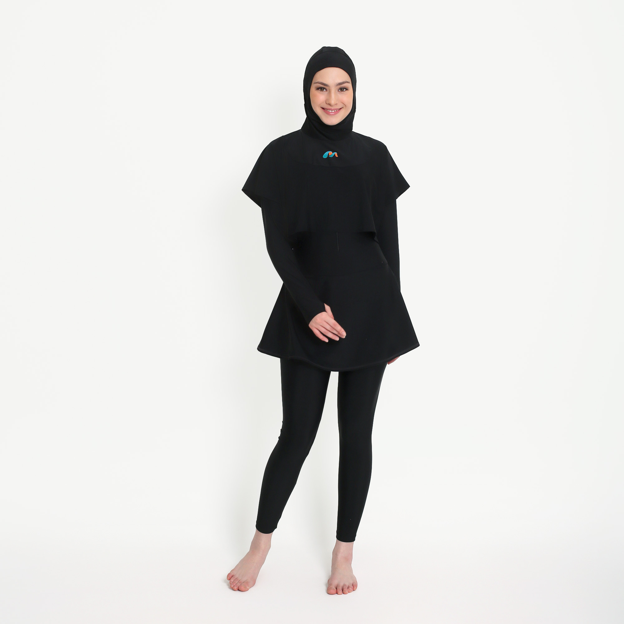 Medina Baju Renang Muslim Slim Fit Bolero All black
