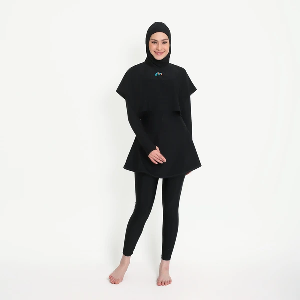 Medina Baju Renang Muslim Slim Fit Bolero All black