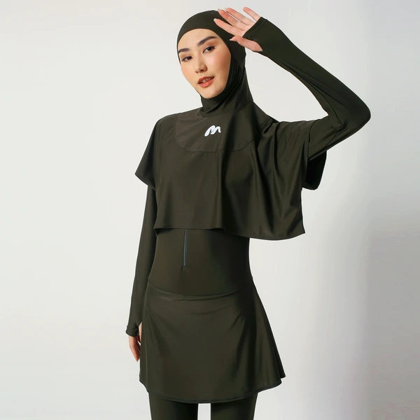 Medina Baju Renang Muslim Slim Fit Bolero All Army