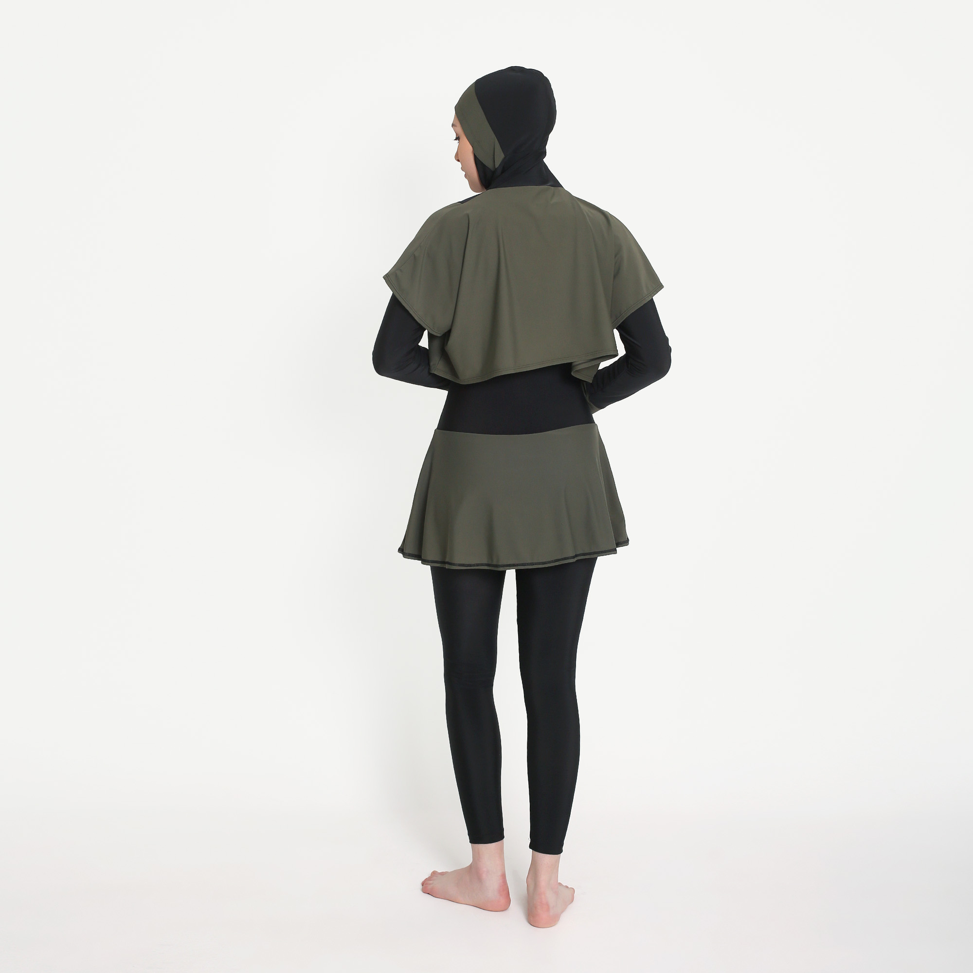 Medina Baju Renang Muslim Slim Fit Bolero Black Army