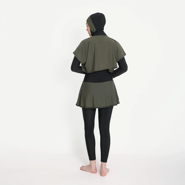 Medina Baju Renang Muslim Slim Fit Bolero Black Army