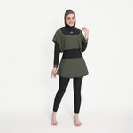 Medina Baju Renang Muslim Slim Fit Bolero Black Army