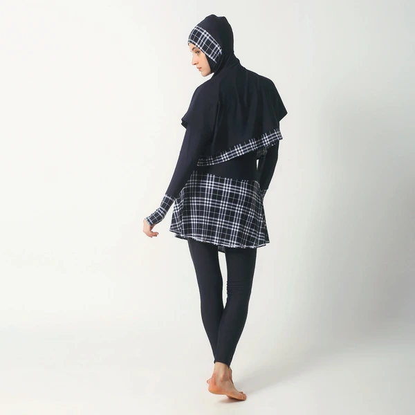 Medina Baju Renang Muslim Slim Fit Bolero Pecalang Hitam Kotak