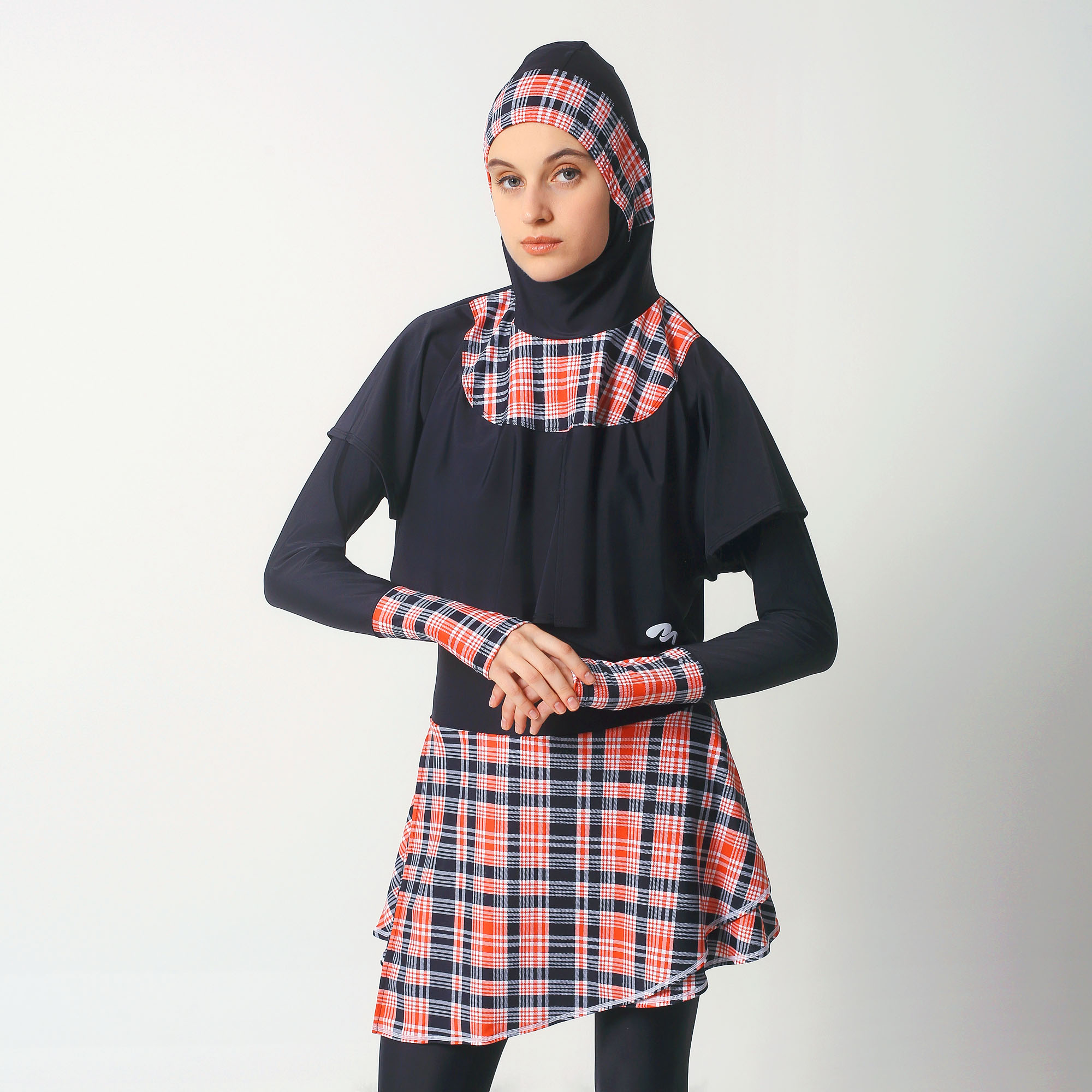 Medina Baju Renang Muslim Slim Fit Bolero Pecalang  Hitam Merah