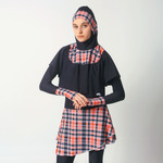Medina Baju Renang Muslim Slim Fit Bolero Pecalang  Hitam Merah