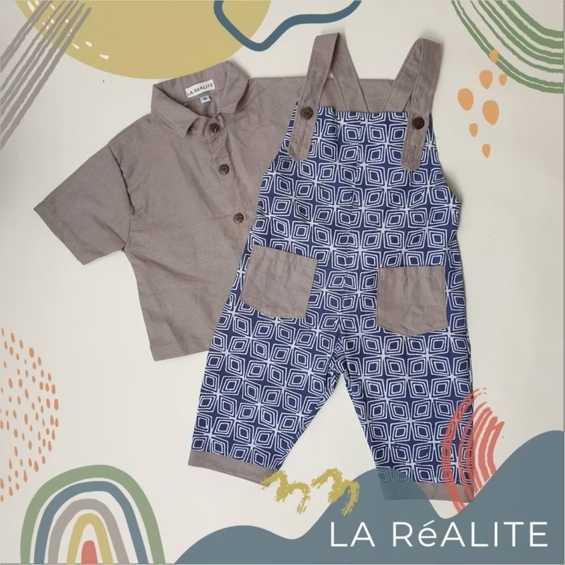 [1-7 TAHUN] LA RéALITE - BATTOA OVERALL SET - BAJU BATIK BAYI BALITA ANAK UNISEX CEWE COWO