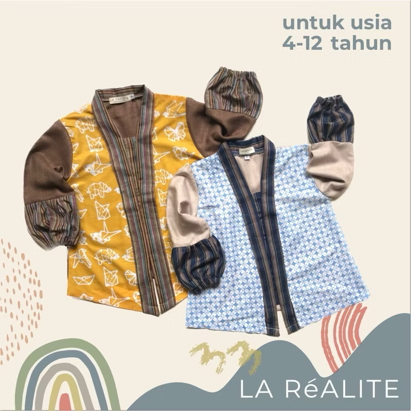 [4-12 TAHUN] LA RéALITE - NONE BLOUSE - BLUS ATASAN KEBAYA ENCIM BATIK CAP KOMBINASI BALITA ANAK CEWE