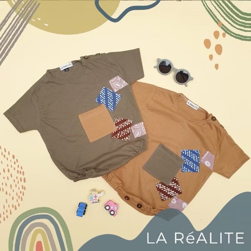 [6-18 BULAN] LA RéALITE - KOFIAU ROMPER - BAJU KAOS BATIK BAYI BALITA ANAK UNISEX CEWE COWO