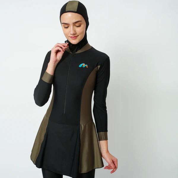 Medina Baju Renang Muslim Slim Fit Black Walnut