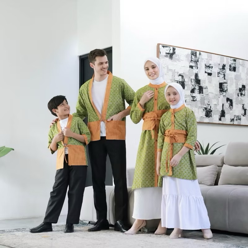 [FAMILY SET] LA RéALITE - ZAPIN FAMILY SET - RAYA SERIES BAJU LEBARAN KELUARGA TUNIK OBI OUTER BATIK LURIK