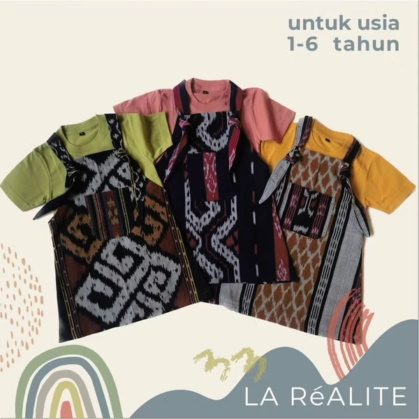 [1 - 6 TAHUN] LA RéALITE - RASUNA OVERALL SET - BAJU TENUN BATIK BAJU KODOK JUMPSUIT ANAK CEWE