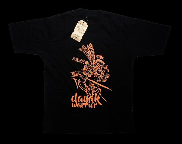 kaos jukut - dayak warior kaos oleh oleh samarinda khas kaltim