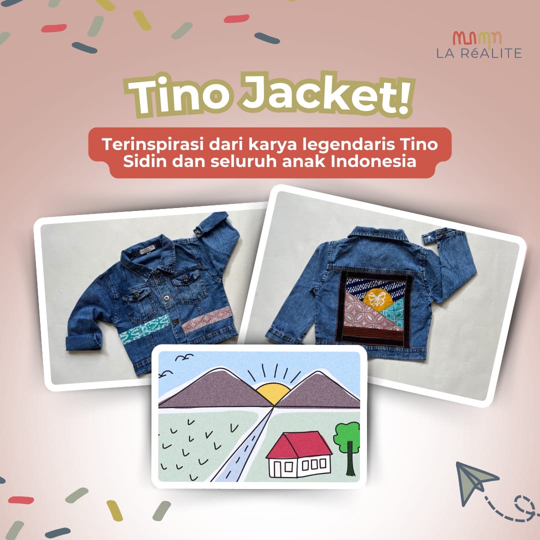 [3-12 TAHUN] LA RéALITE - TINO JACKET - JAKET JEANS PATCHWORK BATIK TENUN ANAK CEWE COWO