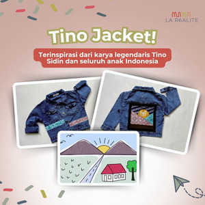 [3-12 TAHUN] LA RéALITE - TINO JACKET - JAKET JEANS PATCHWORK BATIK TENUN ANAK CEWE COWO