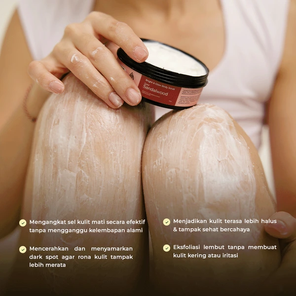 Denara Bali Bright & Glow Body Scrub Ubud Serenity 100gr | Mencerahkan, Melembabkan & Mengangkat Sel Kulit Mati