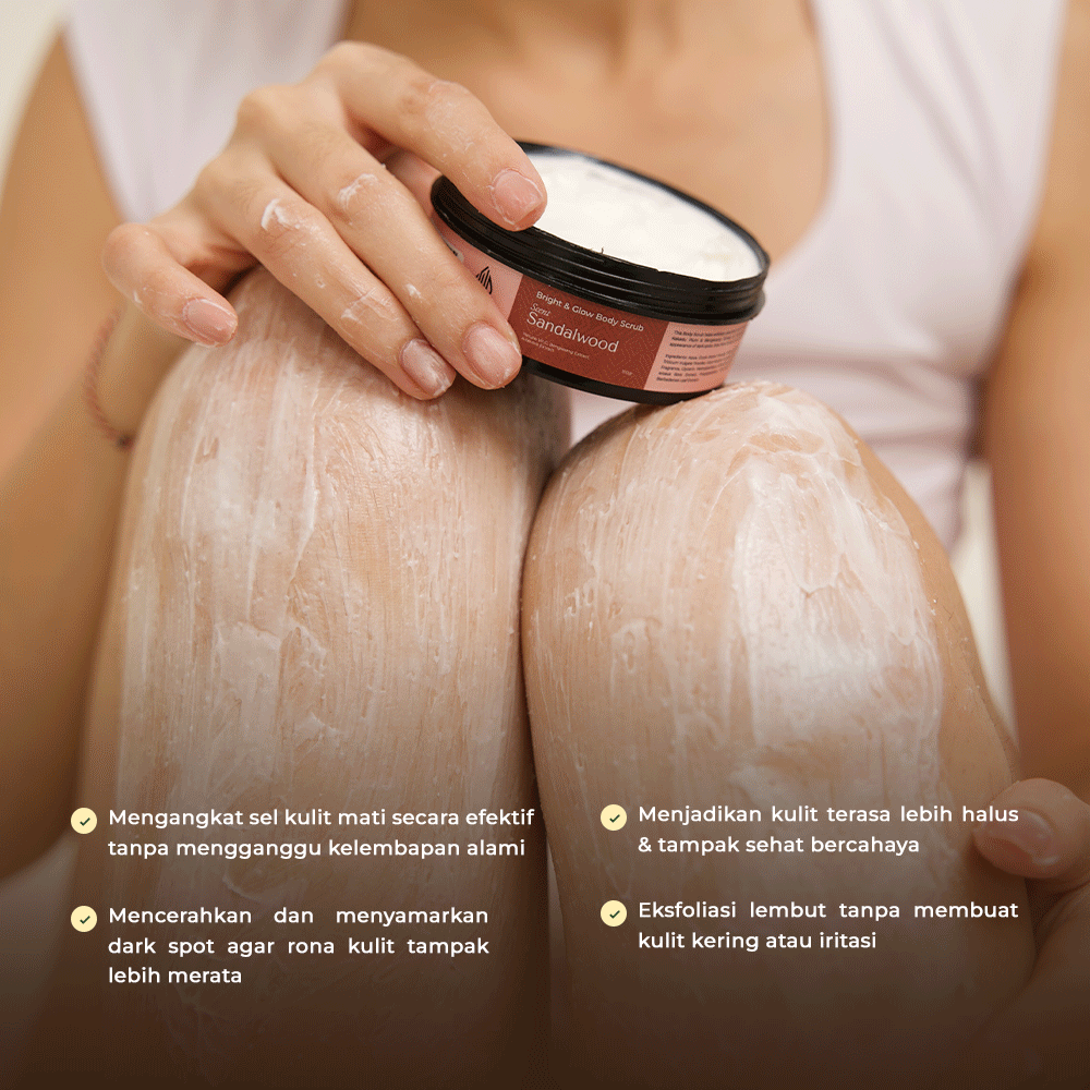 Denara Bali Bright & Glow Body Scrub Jatiluwih Haven 100gr | Mencerahkan, Melembabkan dan Mengangkat Sel Kulit Mati