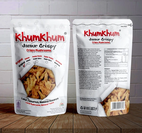 Keripik Jamur Tiram KhumKhum Original 75Gram