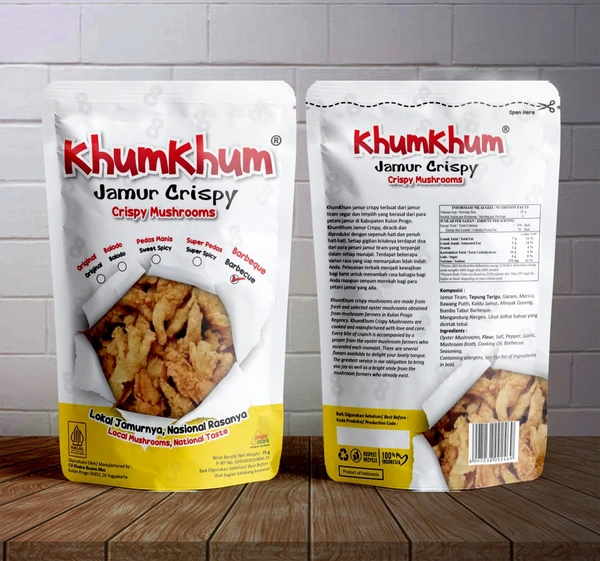 Keripik Jamur Tiram KhumKhum Barbeque 75Gram