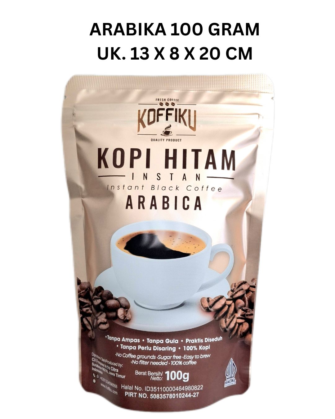 ARABIKA 200 Gram Kopi Hitam Tanpa Ampas / Spray Dried Instan Coffee