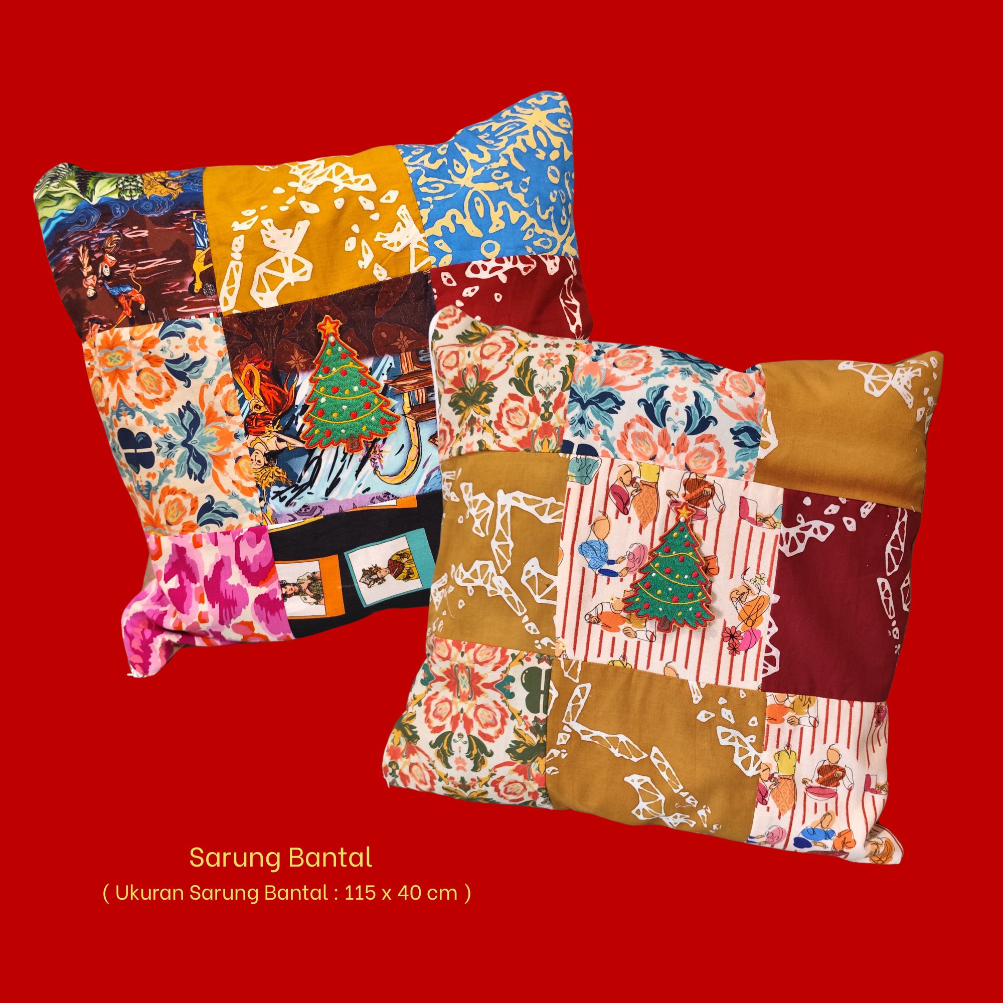 Hampers Natal HaluanBali - Kado Natal - Sarung Bantal Taplak Meja - Patchwork