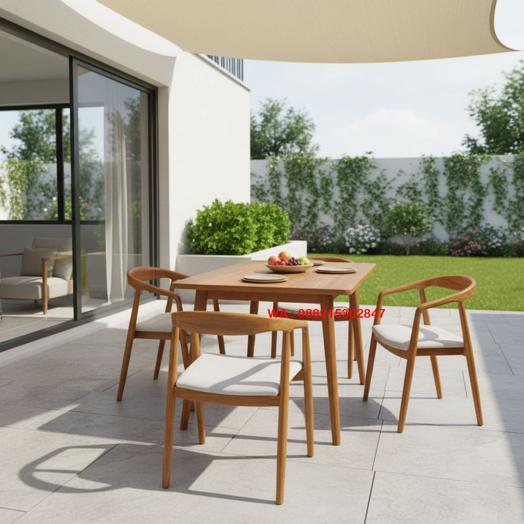 Set Meja Cafe Kursi Jati Selly