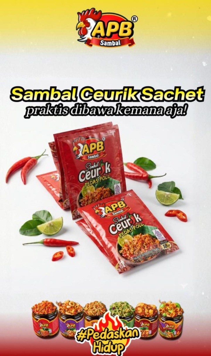 APB SAMBAL CEURIK  (SAMBAL BAWANG) 18 gr isi 10 Sachet