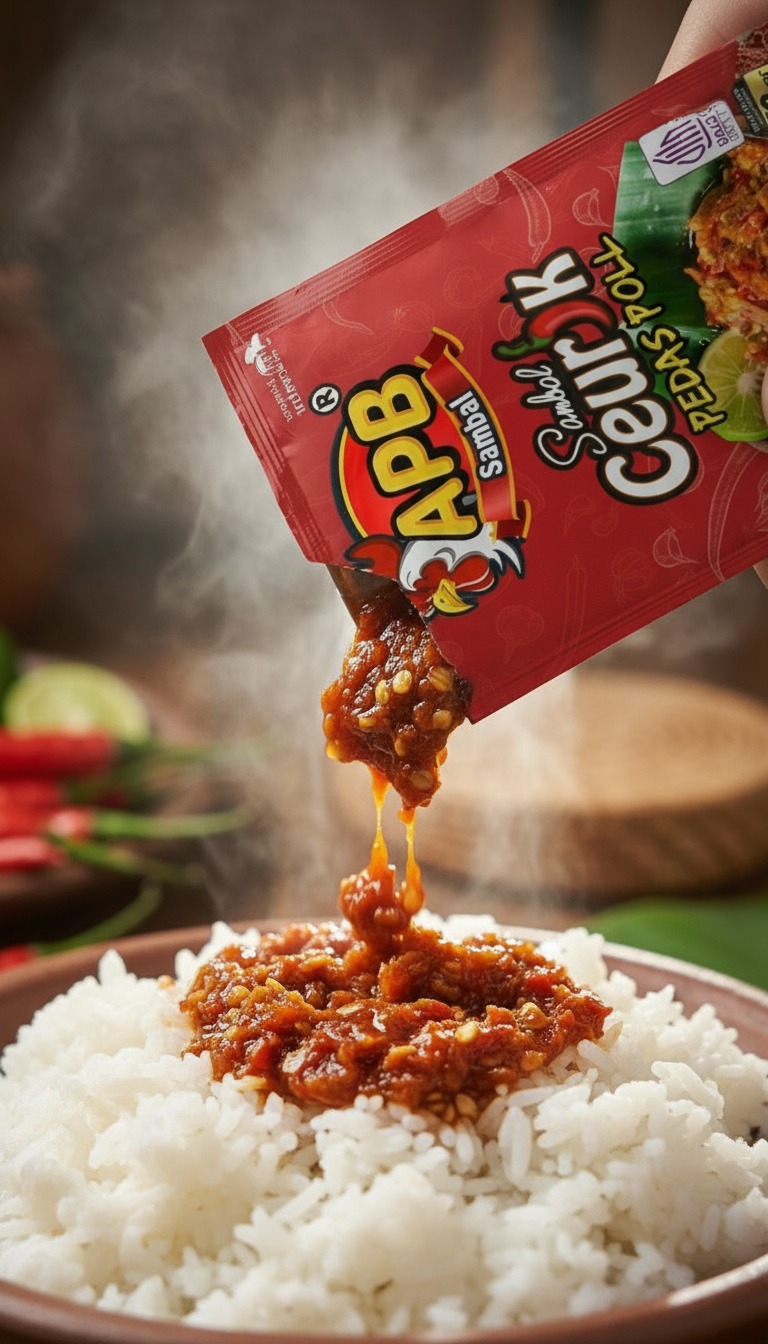 APB SAMBAL CEURIK  (SAMBAL BAWANG) 18 gr isi 10 Sachet