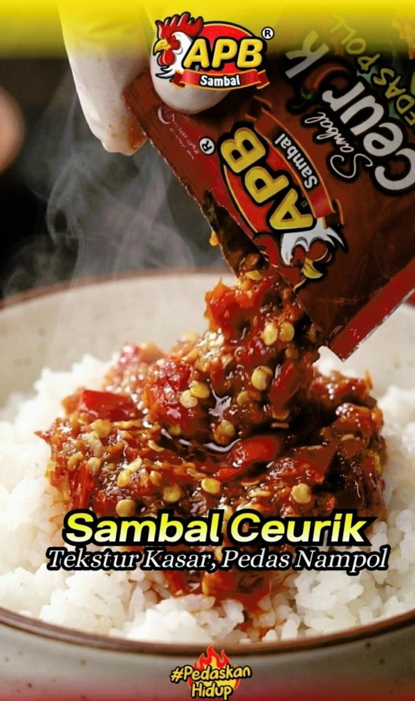 APB SAMBAL CEURIK  (SAMBAL BAWANG) 18 gr isi 10 Sachet
