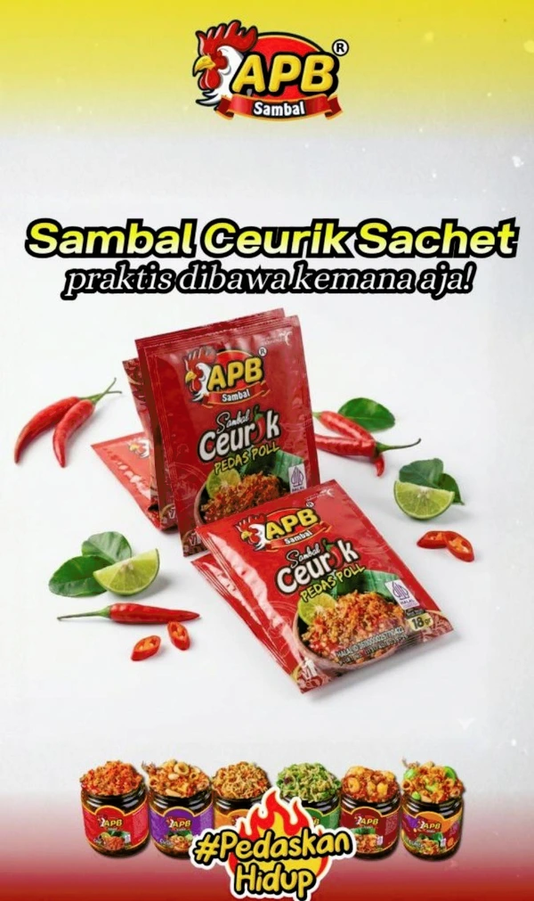 APB SAMBAL CEURIK  (SAMBAL BAWANG) 18 gr isi 10 Sachet