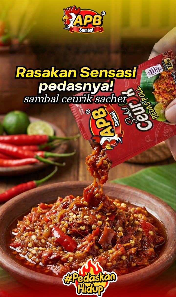 APB SAMBAL CEURIK  (SAMBAL BAWANG)  Sachet 18 gr