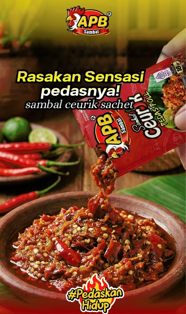 APB SAMBAL CEURIK  (SAMBAL BAWANG)  Sachet 18 gr