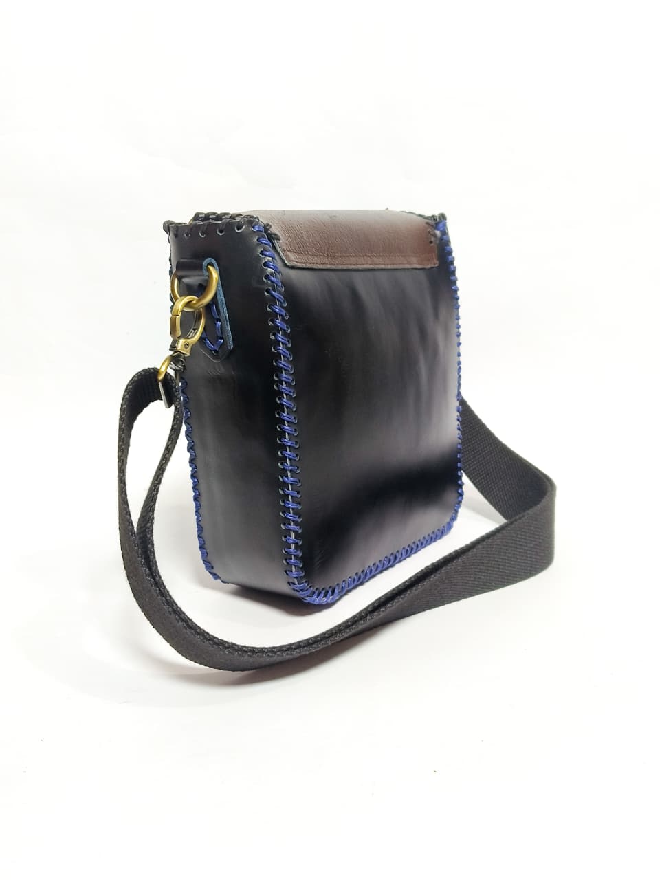 UwaisGen Tas Selempang Pria/Wanita Goni Kulit Asli Boho Caspian Bag