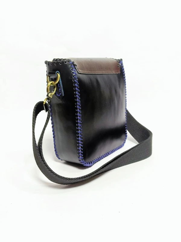 UWAISGEN Tas Selempang Kulit Tas Endek Etnik Bali Handmade Caspian Bag