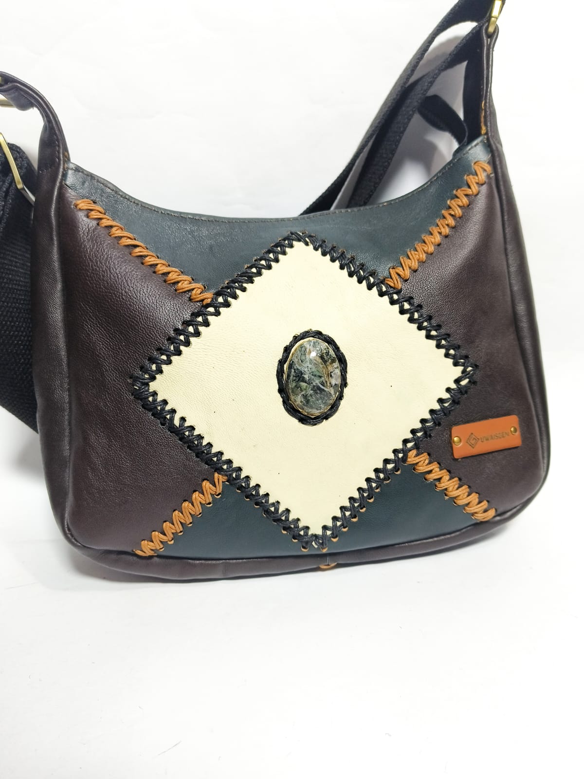 UwaisGen Tas Selempang Wanita Kulit Asli Boho Luna Bag