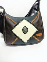 UWAISGEN Tas Selempang Kulit Tas Endek Etnik Handmade Bali Luna Slingag