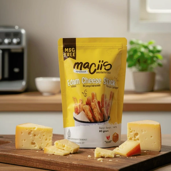 MACIIS Ummben Cheese Stick Keju Edam Pouch 80g Cemilan Anak Dewasa Homemade Tanpa MSG Halal